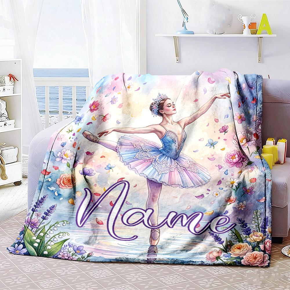 Ballet Dancer Home Customize Your Name Home Blanketss Soft Lightweight Comfortable Allseason Multipurpose Customize Your Name Home Blankets For