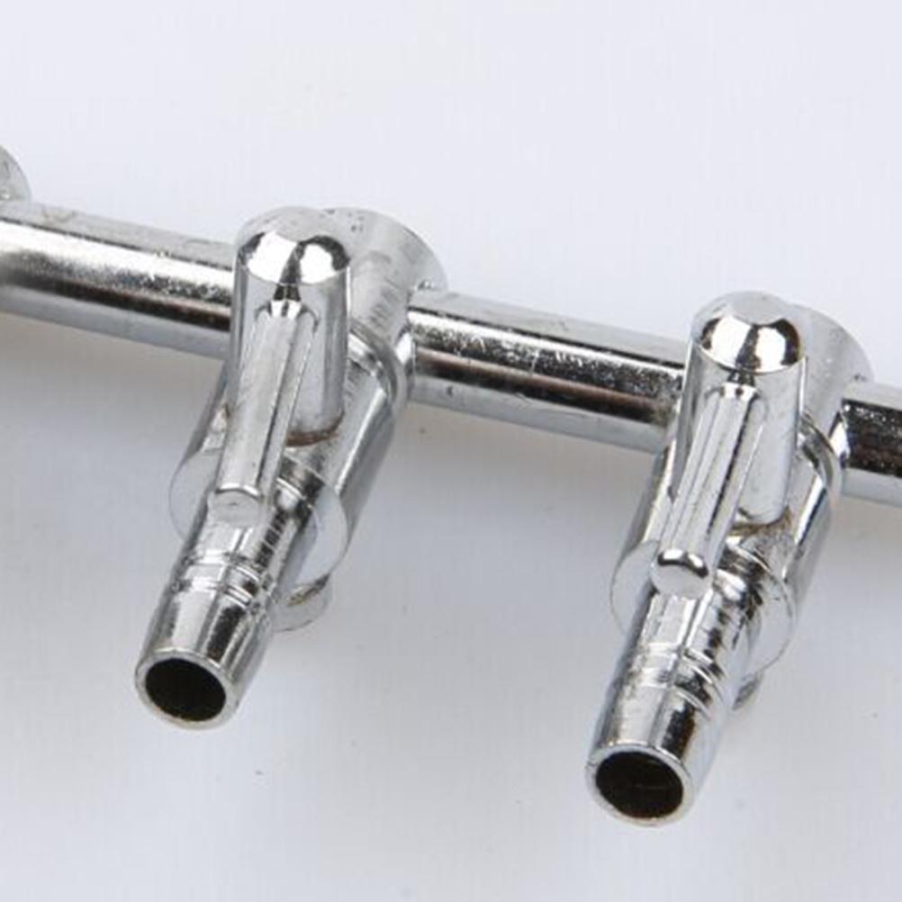 

5 Way Oxygen Tube Distributor Stainless Steel Aquarium Air Pump Flow Lever Control Manifold Splitter Tap for Aquarium Aeration Size 1