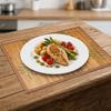 Table Decoration Foldable Bamboo Placemat Vintage Non-Slip Teacup Mat Creative Simple Tableware Pad Kitchen Use