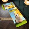 cat meme (1) Customize Name Flannel Kitchen Mat Soft Non-Slip Kitchen Floor Runner Rug for Home Kitchen Decor