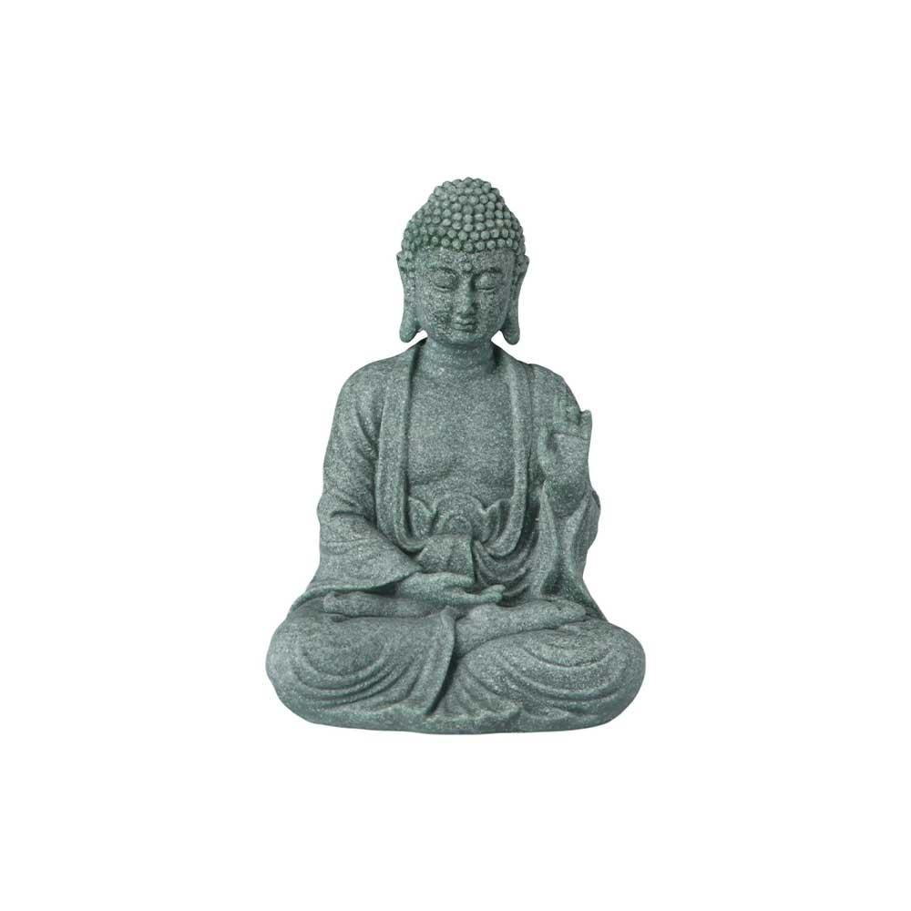 Green Sandstone Sandstone Buddha Sitting Posture Buddhist Ornament Tea Pet   Indoor