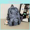 Casual Nylon Student Backpack For Daily Use With Air Cushion Straps For Teen Girls And Boys