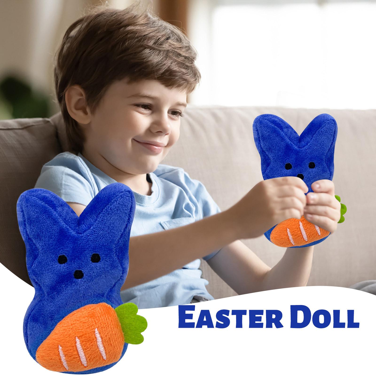 

Творческий роман плюшевый кролик игрушка для собак детей интерактивный пасхальный подарок 1 шт One Size темно-синий