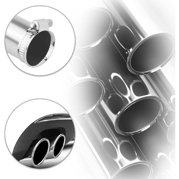 2PCS Air Parking Diesel Heater Exhaust Pipe,Stainless Steel 24Mm Flexible Exhausts Pipe With Clamps,Diesel Heater Accessories Generator Exhaust