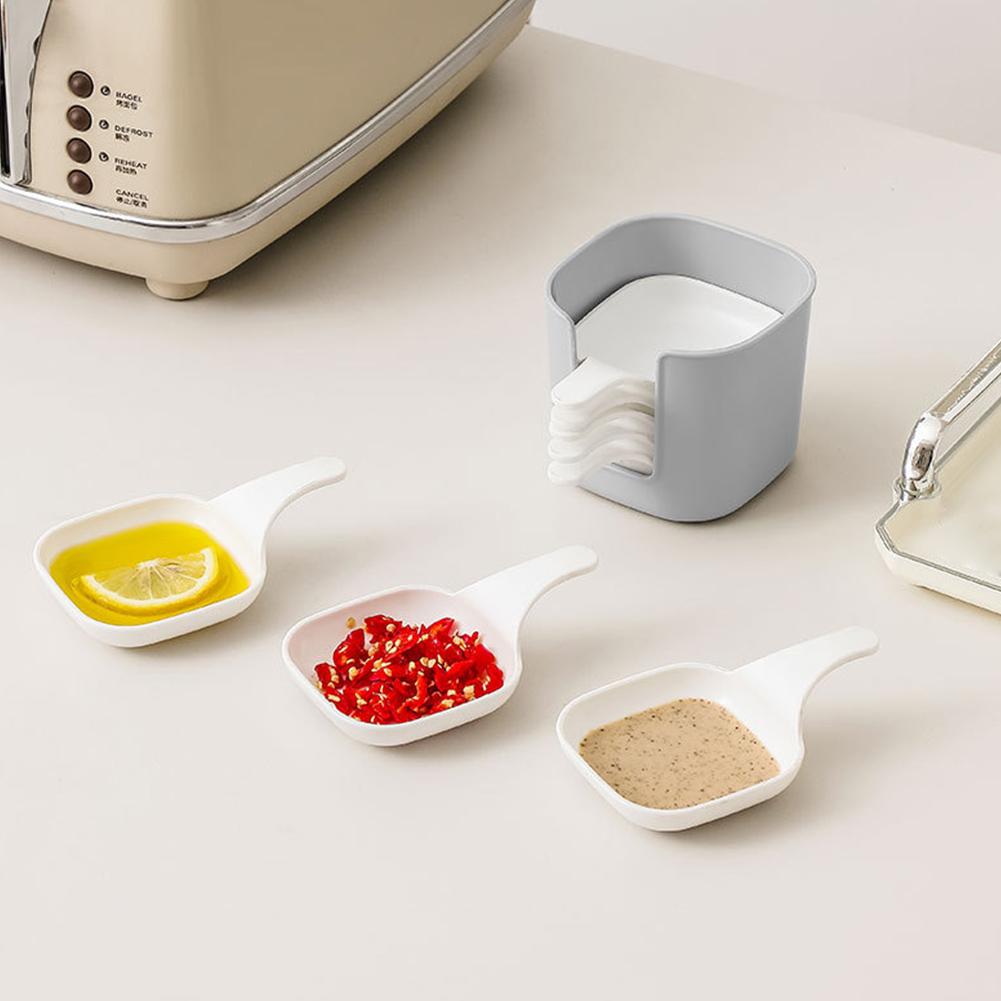 7pcs Set Sauce Dish Food Sauce Dish Dipping Dish SetSnack Seasoning Dish Food Container Tomato Sauce Plates Kitchen Supplies