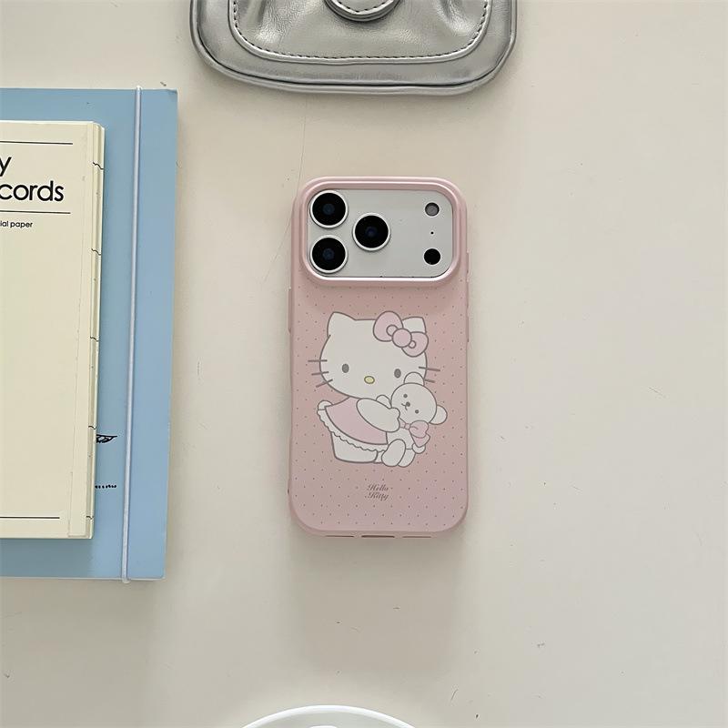Hello Kitty iPhone 17/16 Pro Max/15/14 Case with Hand Strap – Sweet Girl Line