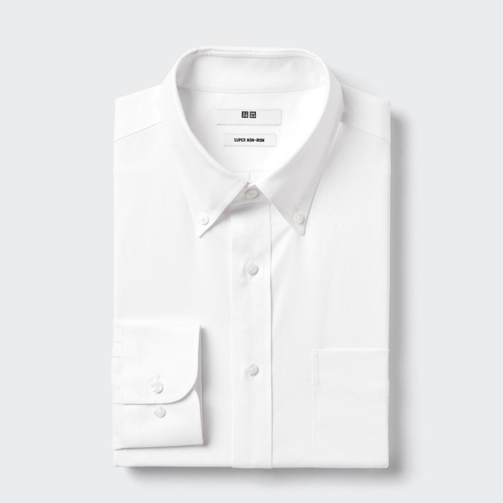 

Рубашка UNIQLO Super Non Iron с длинными рукавами и воротником на пуговицах