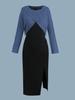 Plus Size Women's Knit Cardigan & Split Camisole Dress Set - Korean Style Autumn/Winter