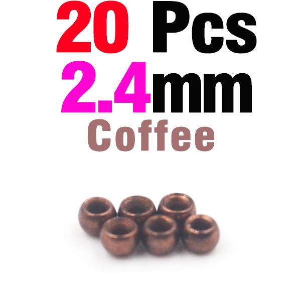 MNFT 20Pcs Brass Fly Tying Bead Beads Fly Fishing Materials Size 2mm 2.4mm 2.8mm 3.2mm 3.4mm 3.8mm