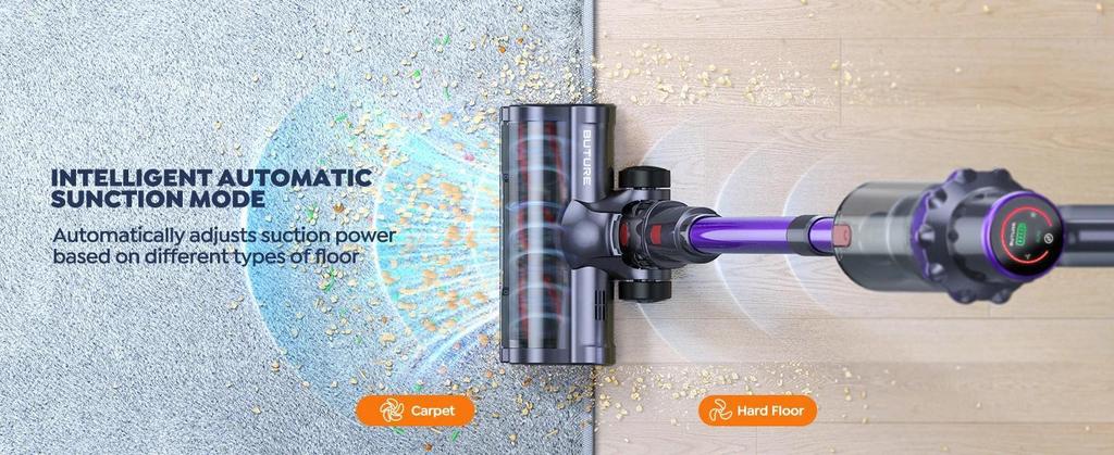 New VC70 Vacuum Cordless Handheld 38KPA High Suction Power 450W Motor Smart Home Cleaning LED Touch Screen Vacuum Cleaner