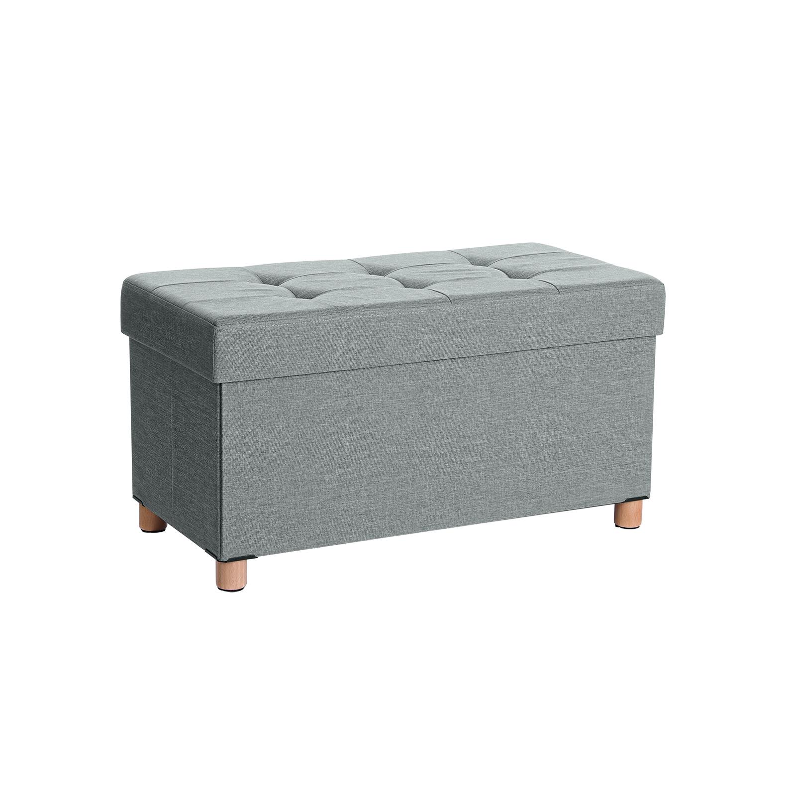 Songmics Folding Bench Stool with Storage