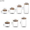 Transparent Glass Storage Jar with Lid Moisture-proof Sealed Jar Tea Can Food Storage Jars Candy Jar Household Storage Container