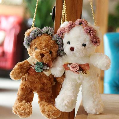 Ins Cute Teddy Bear Plush Toy Lolita Handmade Bear Bag Girl Soft Girl Bear Bag Lo Mother Bag