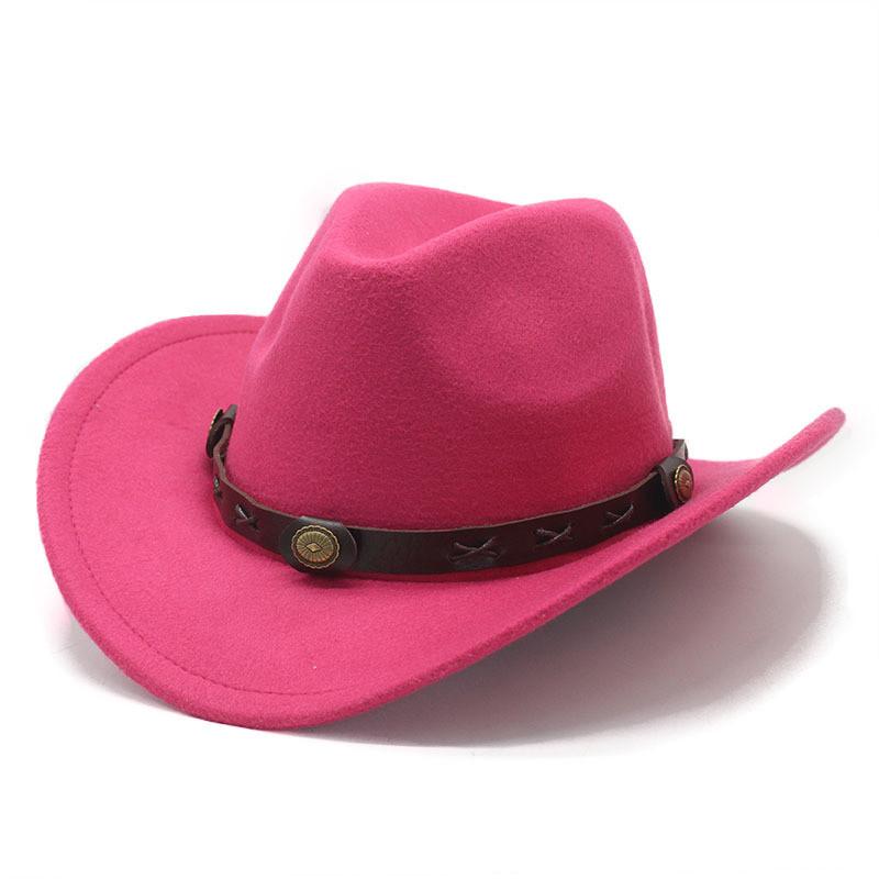 Western Cowboy Fedora Hat For Men And Women With Wool Felt Sun Protection