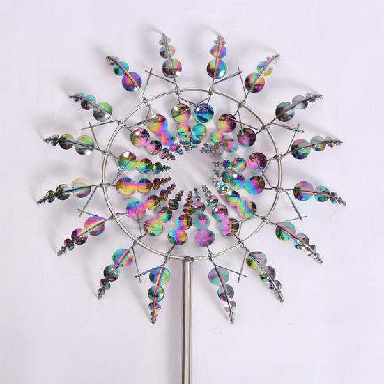 Metal Windmill 360 Degrees Spinning Iron Windmill Ornament Wind Powered Wind Catchers Sculptures Spinners for Yard Garden Patio Decoration