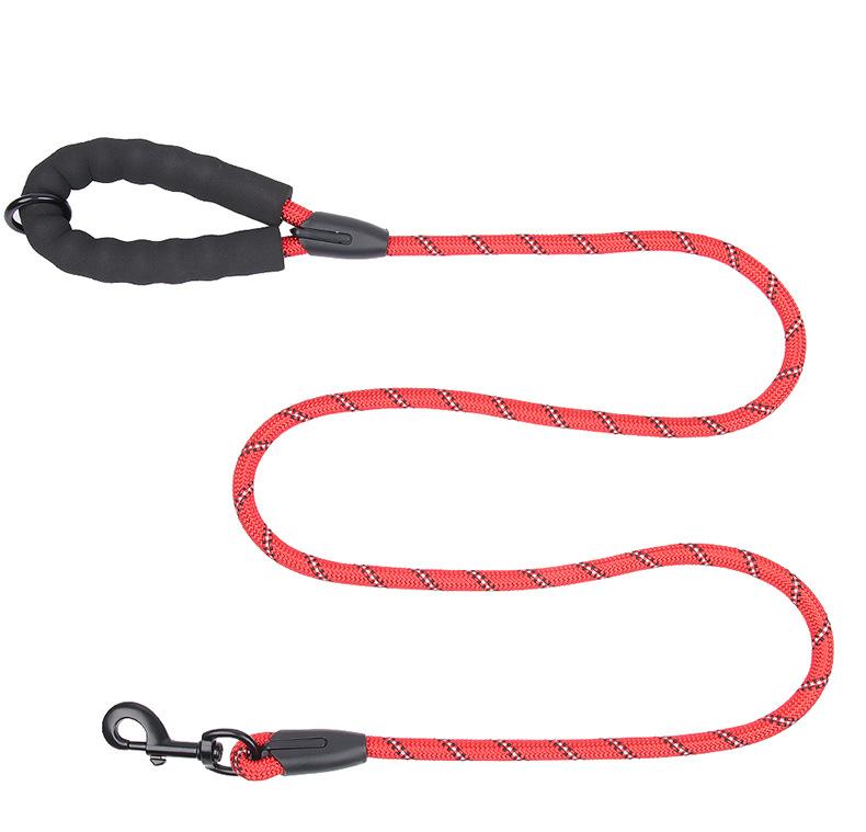 

Новая восьмиугольная пряжка с D-образным кольцом, поводок для собаки, ночной светоотражающий нейлоновый поводок для собаки, поводок для собаки красный