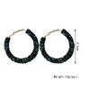 New Design Fashion Charm Austrian Crystal Hoop Earrings Geometric Round Shiny Rhinestone Big Earring For Women Gifts
