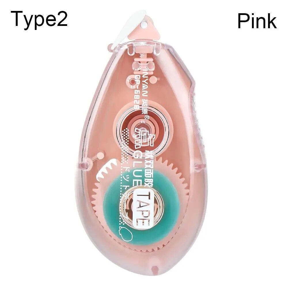 

Клей для рукоделия, креативный декор для скрапбукинга, клейкая лента, диспенсер в горошек, ролик, офисные принадлежности, двухсторонний клей розовый