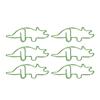 100 Pcs Shaped Paper Clips Cyan Triceratops Shape Metal Portable Electroplating Process Office Clips