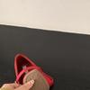 French Gentle Bow Mary Jane Shoes Women's Shoes Inner Height Increase Early Spring New Ballet Shoes with Skirt Single Shoes