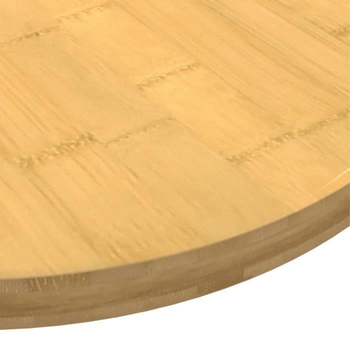 VidaXL Dessus de table Ø80x2,5 cm bambou 352683
