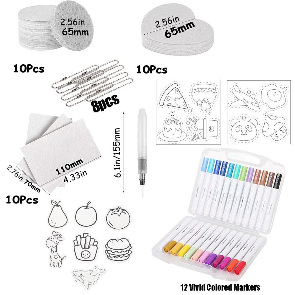 With Drawing Pens Magic Texture Painting Kit With Easel 3D Drawing Canvas Sponge  Art Supplies