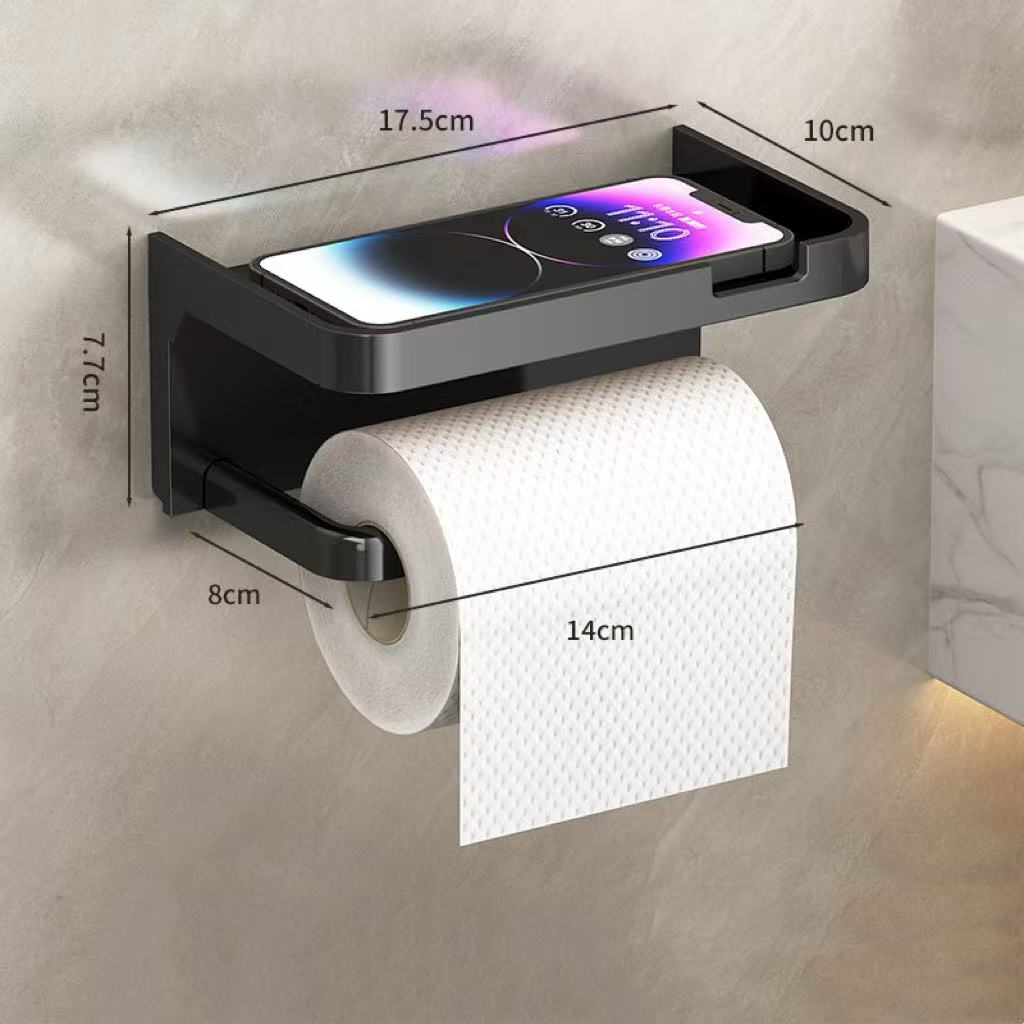 

1шт клейкий настенный держатель для туалетной бумаги без сверления с полкой для хранения слоновая кость