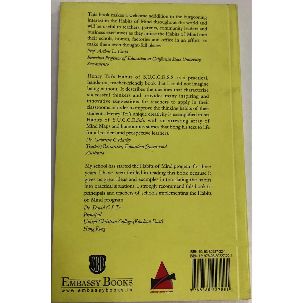 The Habits of SUCCESS.HENRY TOI- Book NURTURING INTELLIGENCE IN EVERY ASPECT OF JL155868559830