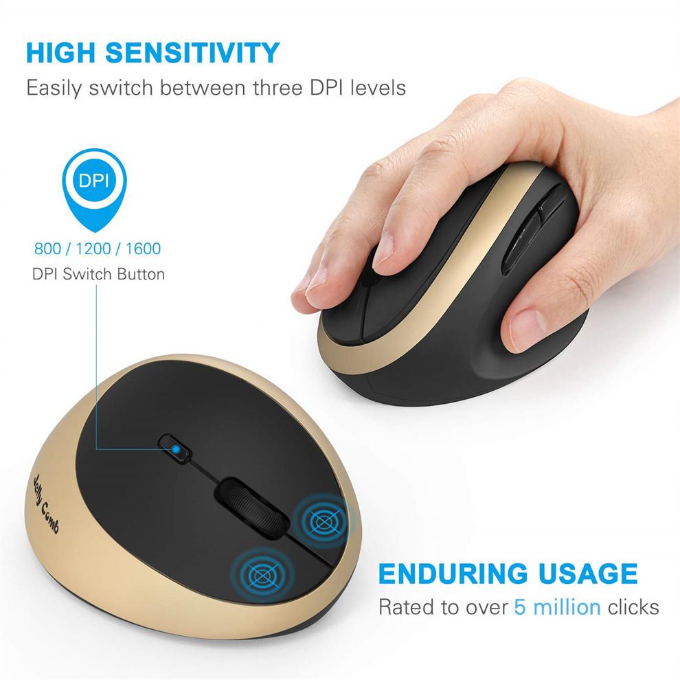 Vogek 2.4G Vertical Wireless Mouse Ergonomic Gaming Mice Plug And Play Computer Mouse For Laptop Notebook Office Accessories
