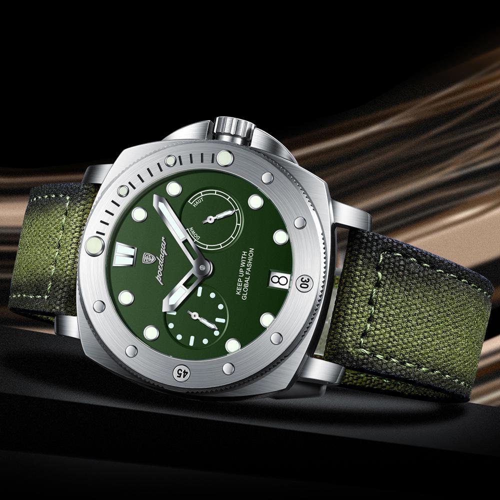 POEDAGAR High Quality Military Watch For Man Waterproof Luminous Date Fashion Men Clock Nylon Leather Quartz Watches