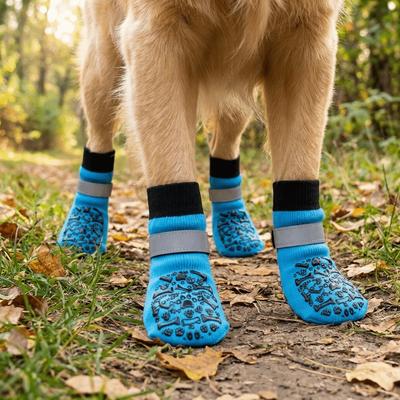 Adjustable Anti-Slip Dog Socks Anti Licking Dog Foot Covers Dog Paw Protectors  Floor Protection