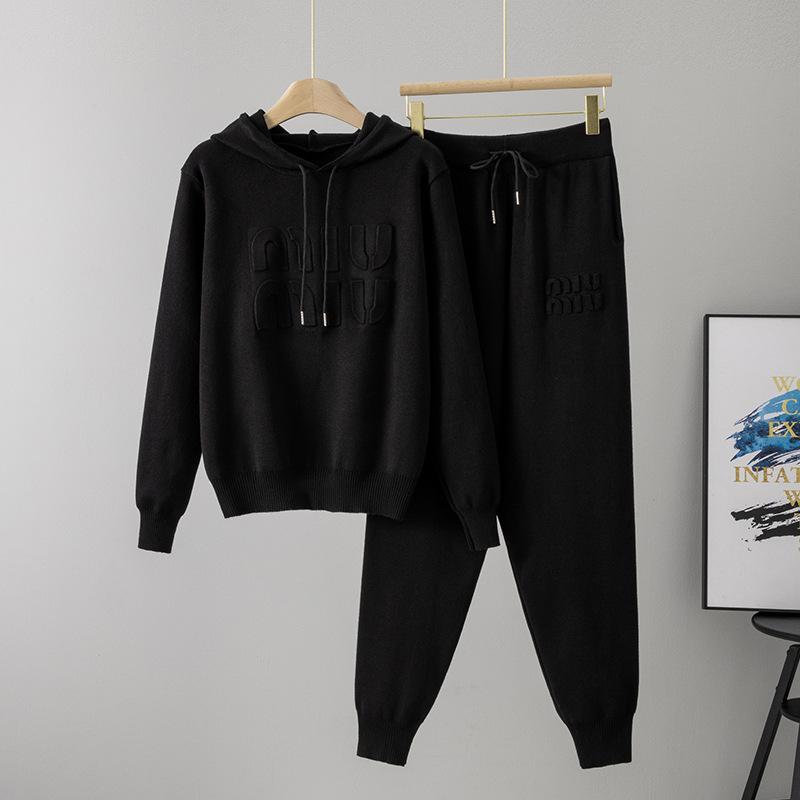 YYFS Women's Fashion Casual Spring Autumn Long Sleeve Hooded Trousers Pants Suits