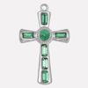 Strass-Accessoires Religiöse Christus-Edelstahl-Anhänger Für Schmuckherstellung Zubehör Kreuz-Anhänger Handgefertigtes Material