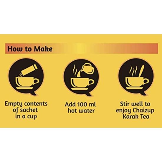 Chaizup Premium 1 Min Instant Saffron Tea Premix - 20 Sachets | Saffron Flavours | 20 Servings | 280g (Pack of 2)