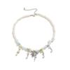 Accessories, Splicing Irregular Gravel Angel Necklace, Pastoral Holiday Imitation Pearl Tassel Necklace Women