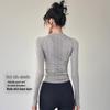 Women's Slim Fit Long Sleeve Quick Dry Round Neck Sportswear Top for Autumn/Winter Yoga & Running. Breathable Fitness Clothing.