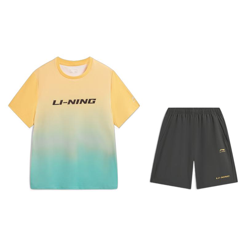 Li-Ning Youth Unisex Short Sleeve T-shirt & Shorts Sports Set 160