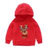 Children's Red Santa Claus Pattern Printed Hoodie Boys Girls Comfortable Outdoor Autumn and Winter Long Sleeve Pullover