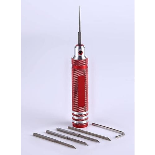 SAISAC 5-Blade Carving Chisel Set for Gundam Model Kits, Figures, Models, and Plastic Models (Red)