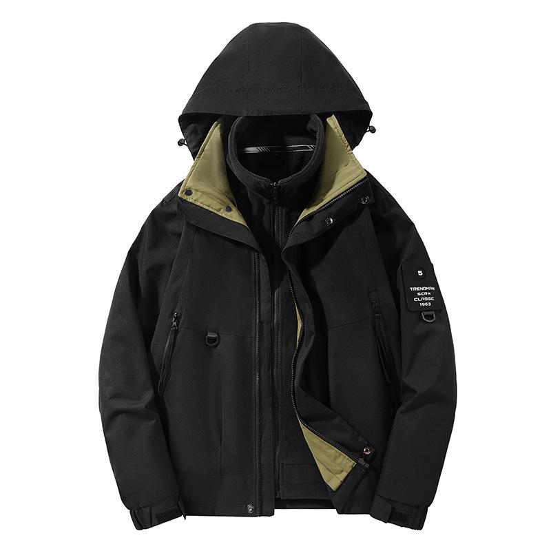 Outdoor Assault Suit Men s Jacket Jacket Men s Hooded Windproof Waterproof Top Solid Color Jacket Men L