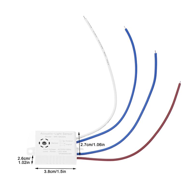 Zvukový spínač s hlasovým senzorem Modul LED Akustooptické ovládání Indukční spínač Automatický senzor detekce hlasového ovládání