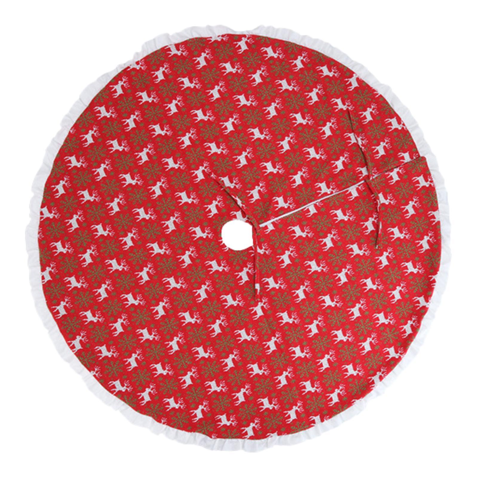 Christmas Tree Skirt Xmas Tree Skirt Home Decor Round Christmas Tree Base Apron Base Cover for Merry Christmas Party Holiday