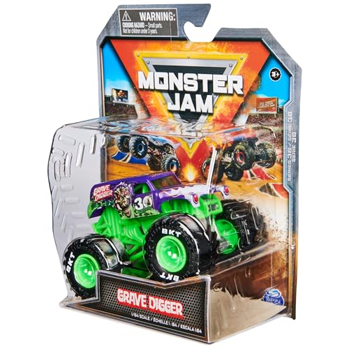 Monster Jam, Caminhão Monstro Oficial Grave Digger, Veículo Die-Cast, 1:Escala 64, Brinquedo Infantil para Meninos a partir de 3 anos