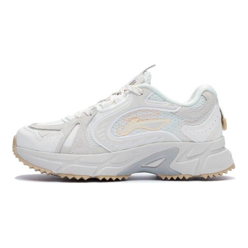 Li-Ning Shiguang Womens Low Top Running Shoes Cloud White Cushion Anti Slip ARLR012-2 40