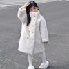Children's Mid-Length Fur Coat: Winter Girls' Thick Mink Insulated Fur-Lined Coat