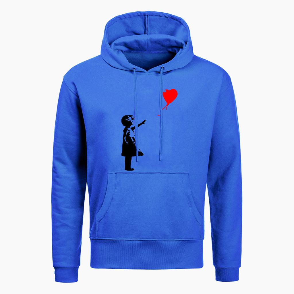 Fashion Hoodies Balloon Girl Banksy Sweatshirt Autumn Personalized Coat Hip Hop Men's Streetwear Hoody