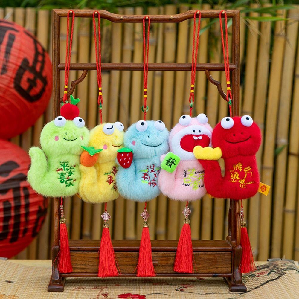 Chinese Style Snake Year Mascot Plush Doll Big Eyes Snake Plush Small Pendant Girls Toys