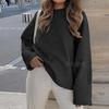 Women's 2026 Long Sleeve Solid Color Round Neck Loose Sweater