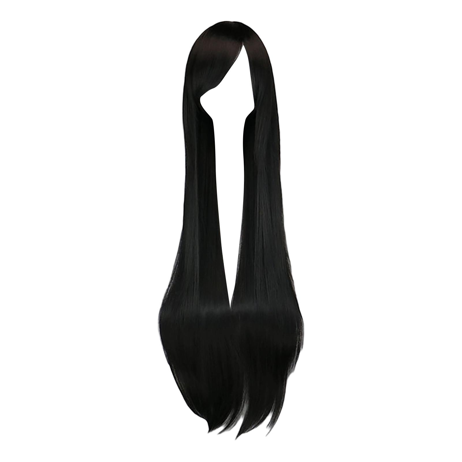 

Высокотемпературный шелковый парик-дреды, цветной парик, подходит для праздничных вечеринок и косплея для девочек One Size чёрный