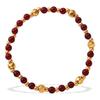Red Garnet Luxury Gourd Pendant Bracelet for New Year Blessings and Wealth